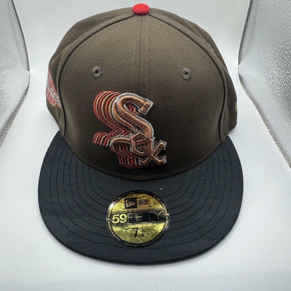 New Era 59Fifty Chicago White Sox Fitted Hat Black Camo 7 1/4 MLB